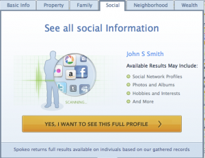 Spokeo social info